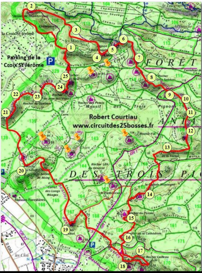 Sortie Randonn e Sur Circuit 25 Bosses Massif De Fontainebleau 